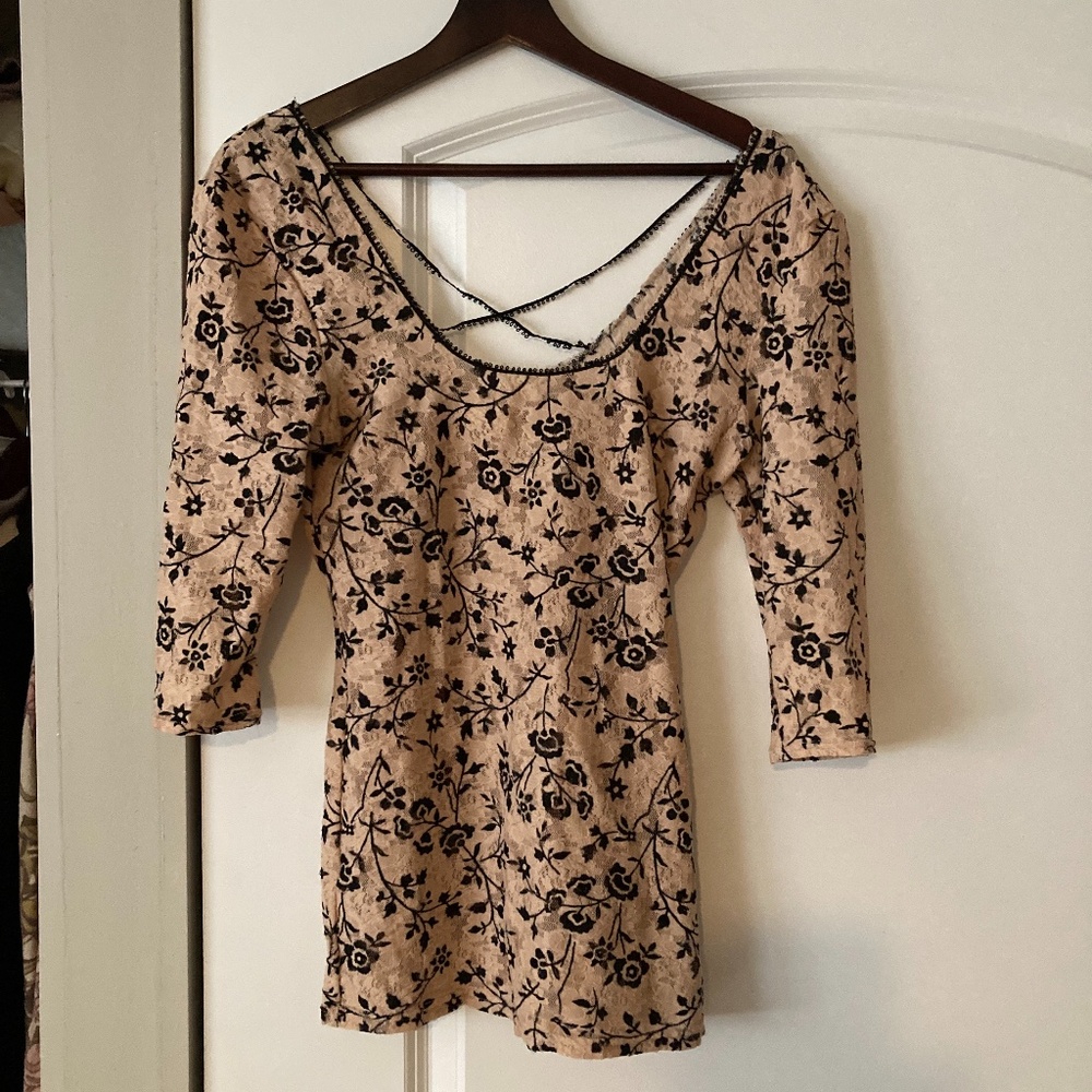 Free People ALWAYS ON MY MIND TOP IVORY